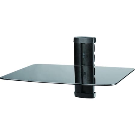 Tygerclaw Single Layer DVD Stand with Black Color Glass - Black LCD8216BLK